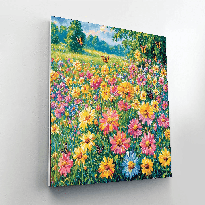 Monet Inspired Elysian Meadows  Painting By Numbers Kit