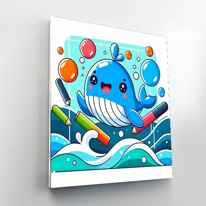 Fun-loving Whale Numbered Painting Kits