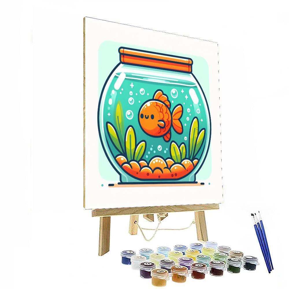 Gliding Goldfish Paint By Numbers Art