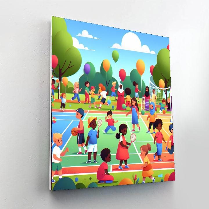 Bouncy Sports Day Numbered Painting Kits