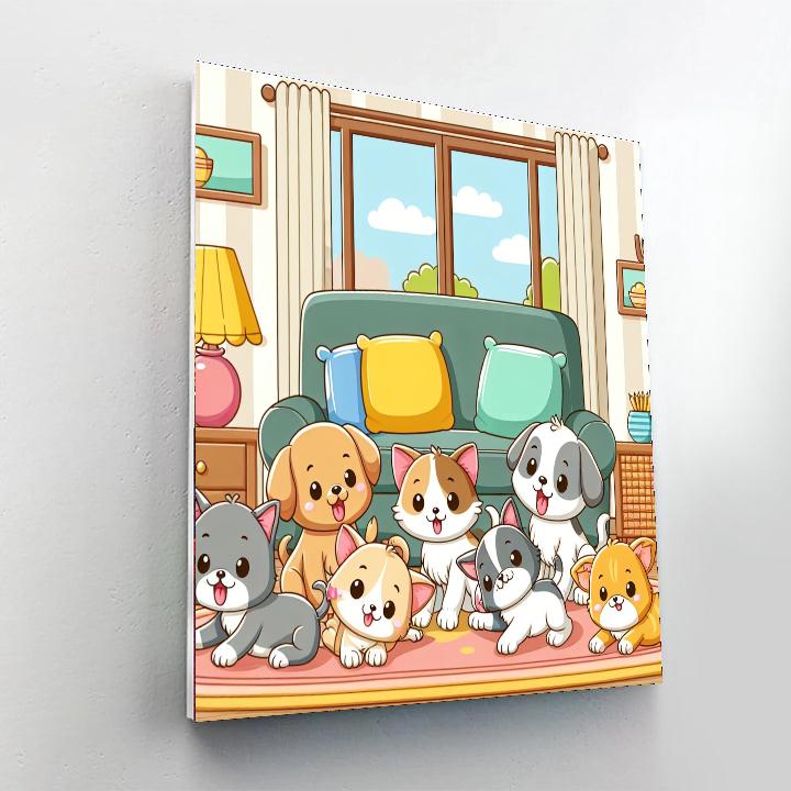 Paw-some Pets Painting Number Kit