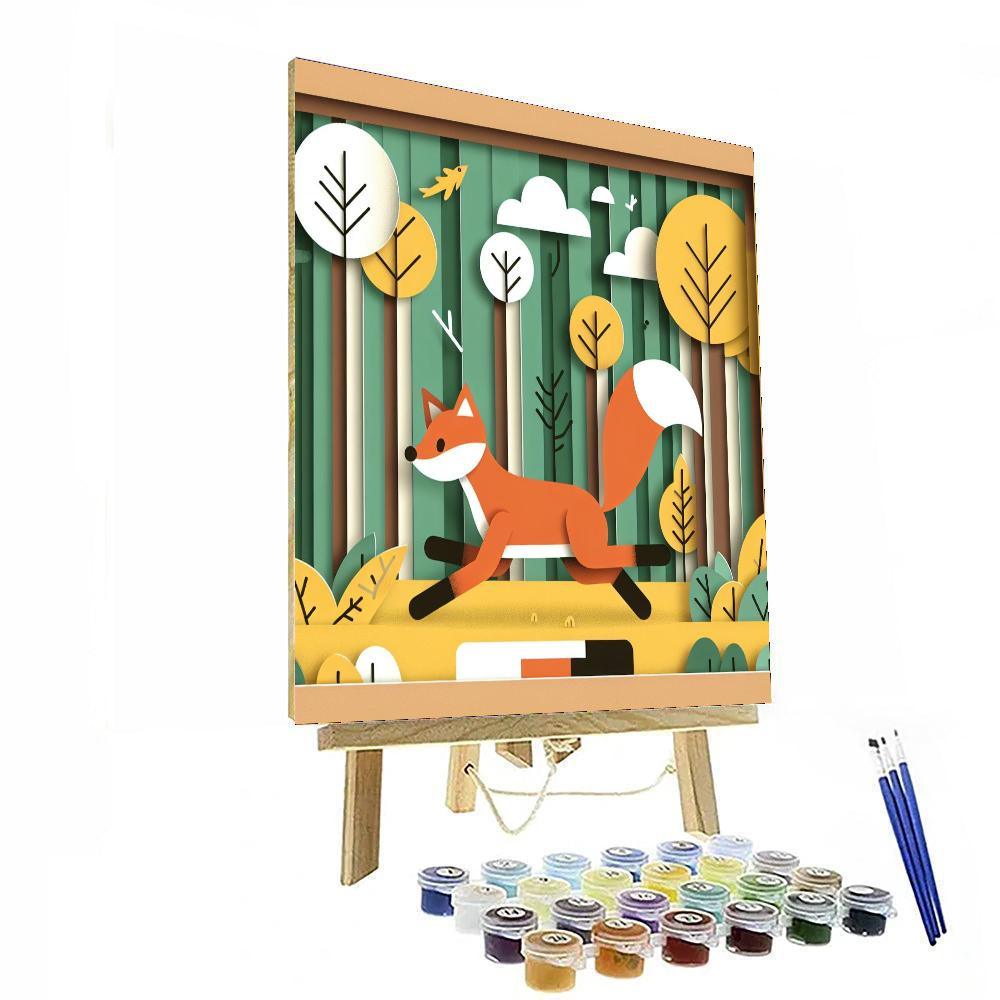 Forest Fox Fun Number Painting