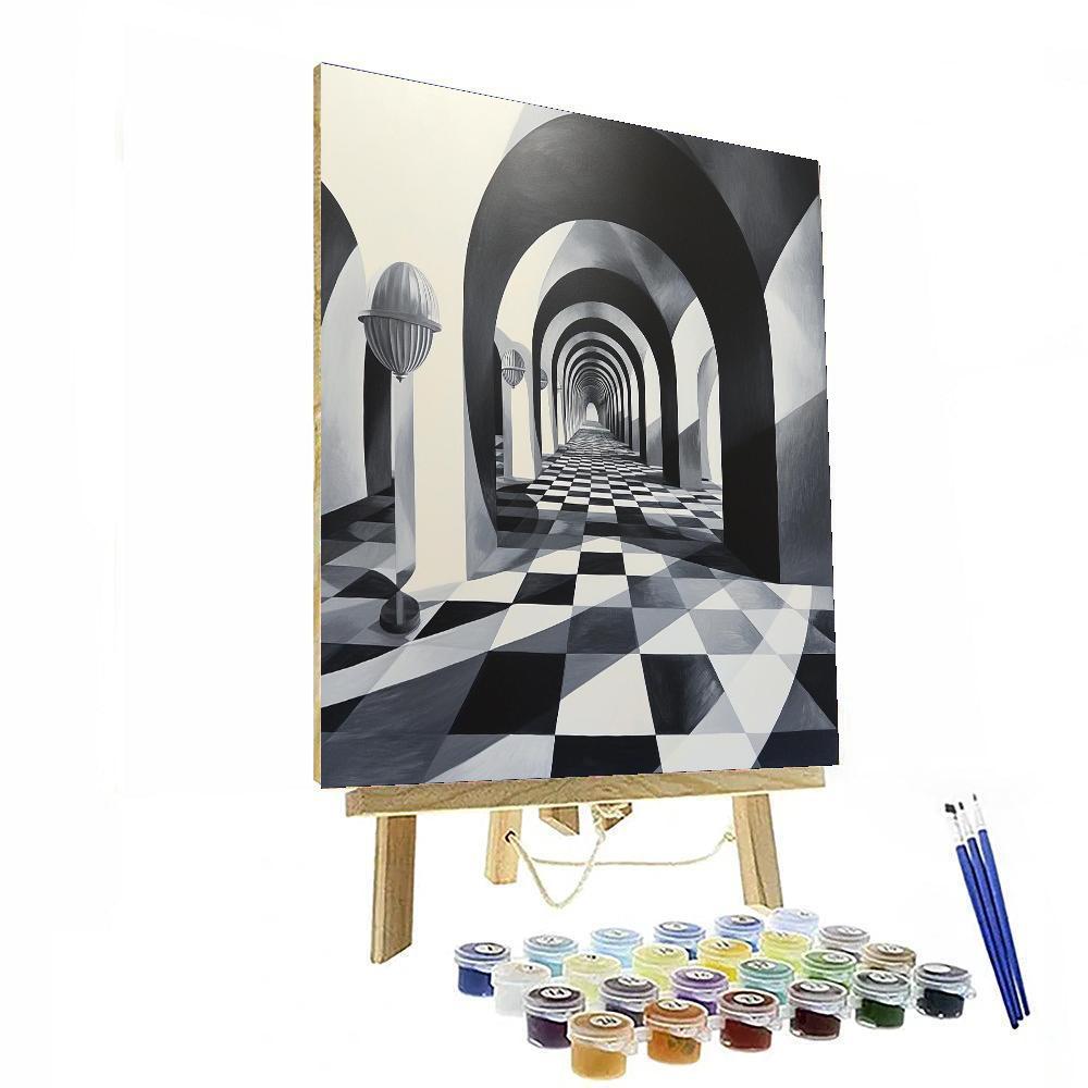 M.C. Escher Inspired Eternal Perspectives  Numbered Painting Kits