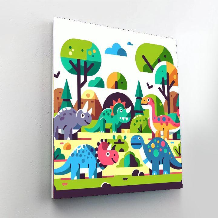 Exciting Dinosaur Discoveries Paint By Numbers Art