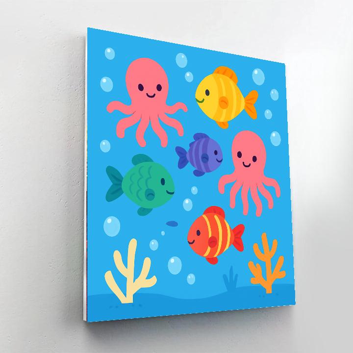 Underwater Bubble Adventure Paint By Numbers Kits