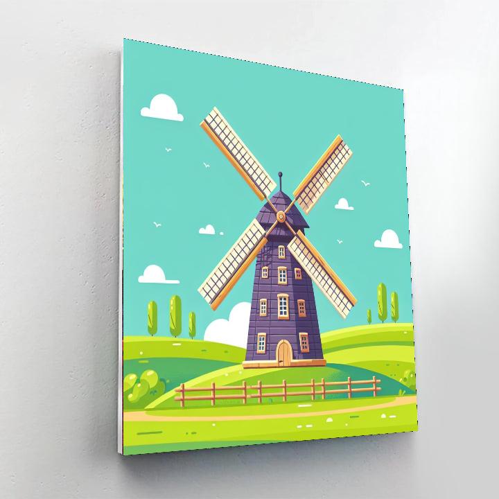 Whistling Windmill Paint By Numbers Art