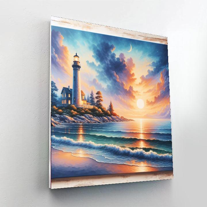 Timeless Lighthouse At Dusk Paint By Numbers