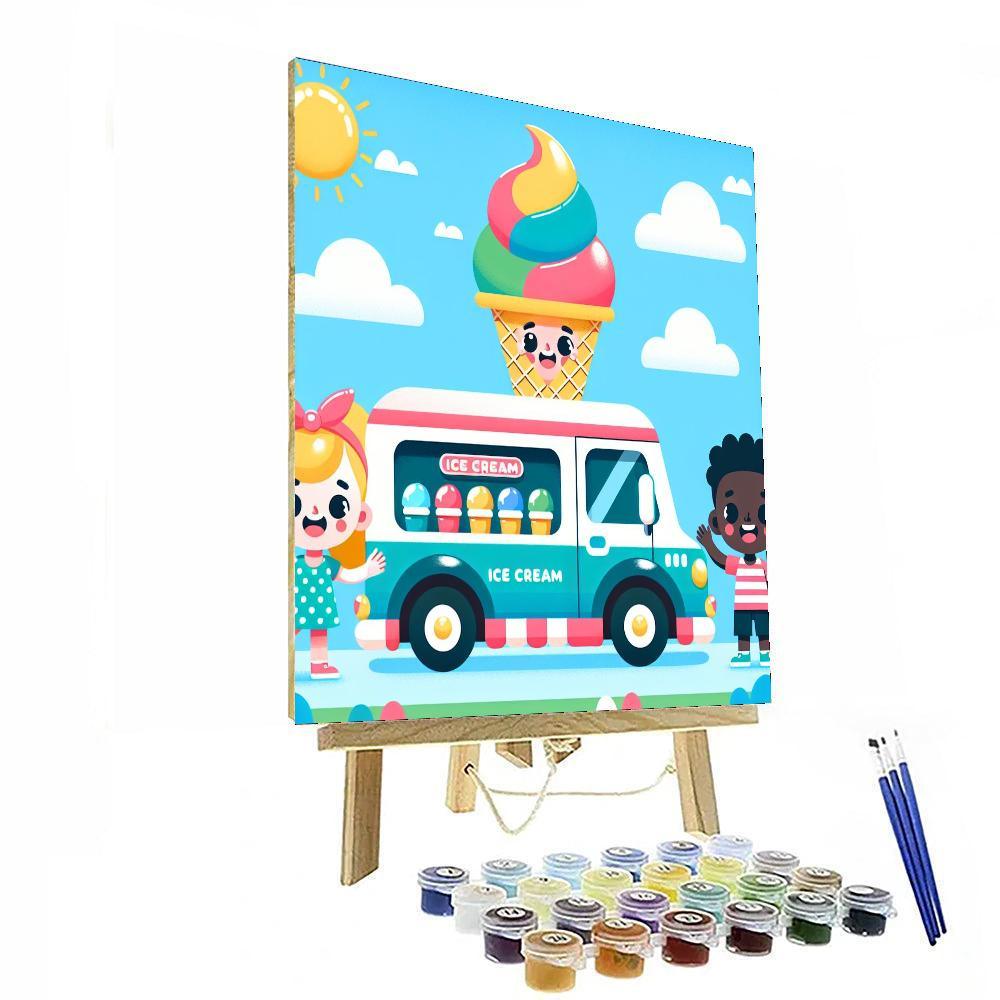 Ice Cream Truck Party Painting By Numbers Kit