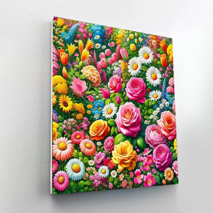 Vibrant Garden Delight Numbered Painting Kits