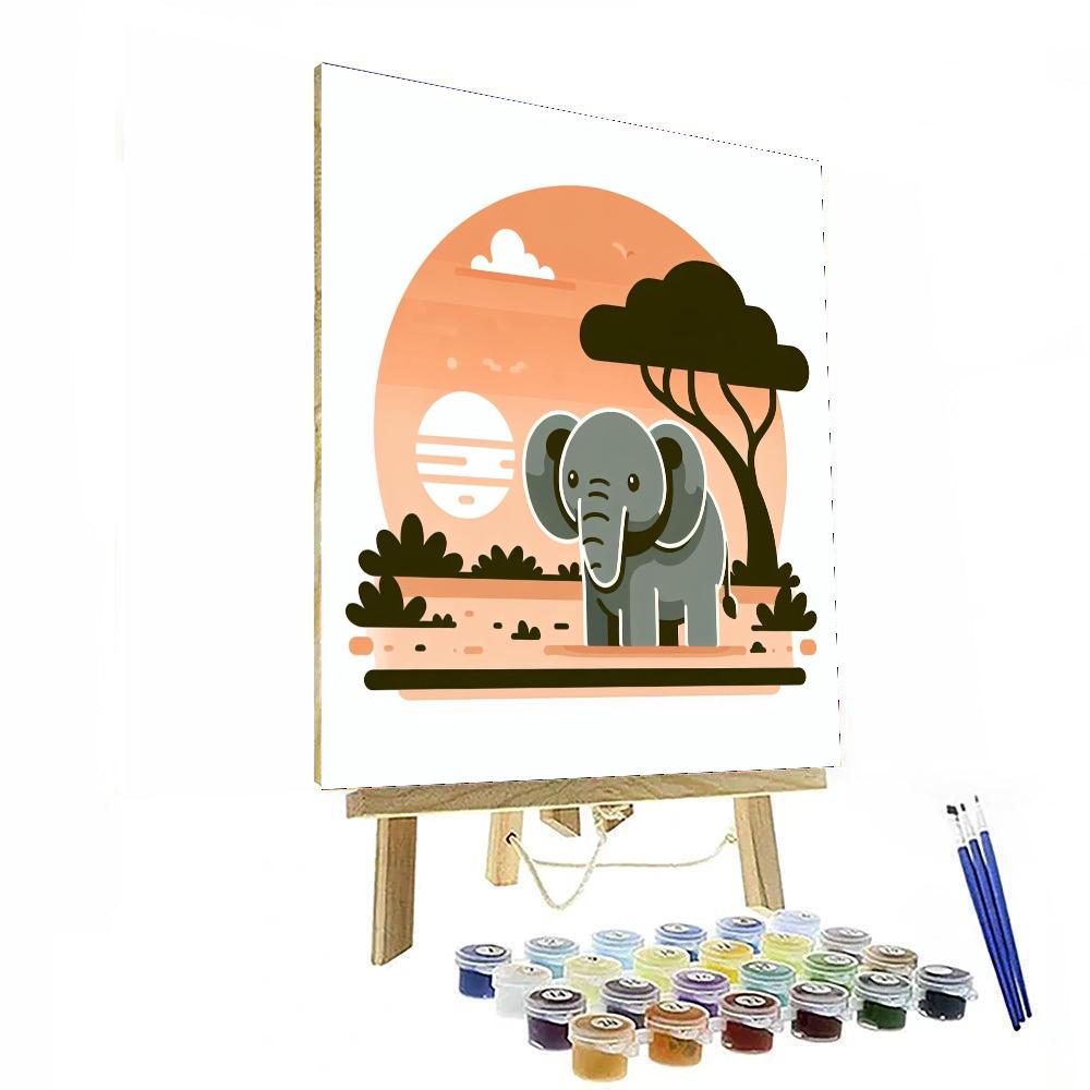 Enlightened Elephant Paint By Numbers Art