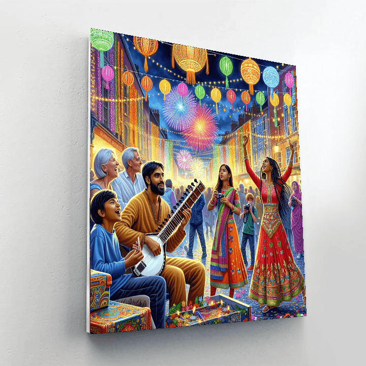 Diwali In Leicester - Leicester Numbered Painting Kits