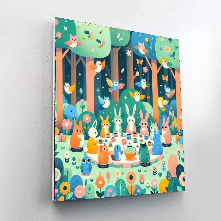 Magical Woodland Tea Party Paint By Numbers