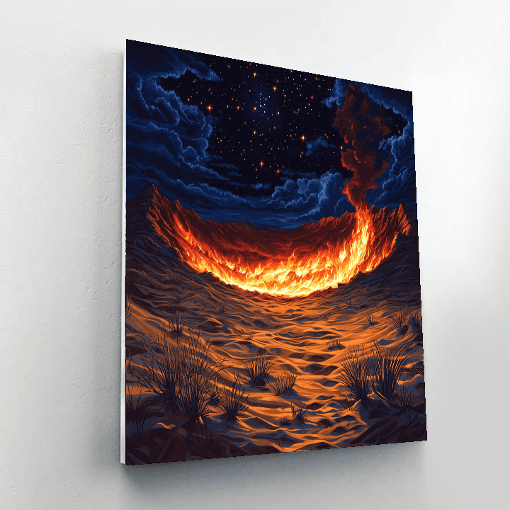 Darvaza Gas Crater - Turkmenistan Paint By Numbers Kits