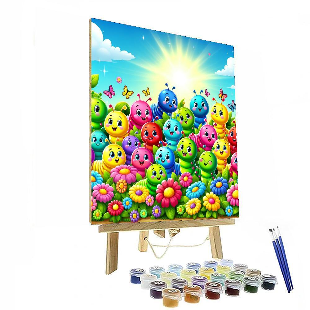 Colorful Caterpillars Numbered Painting Kits
