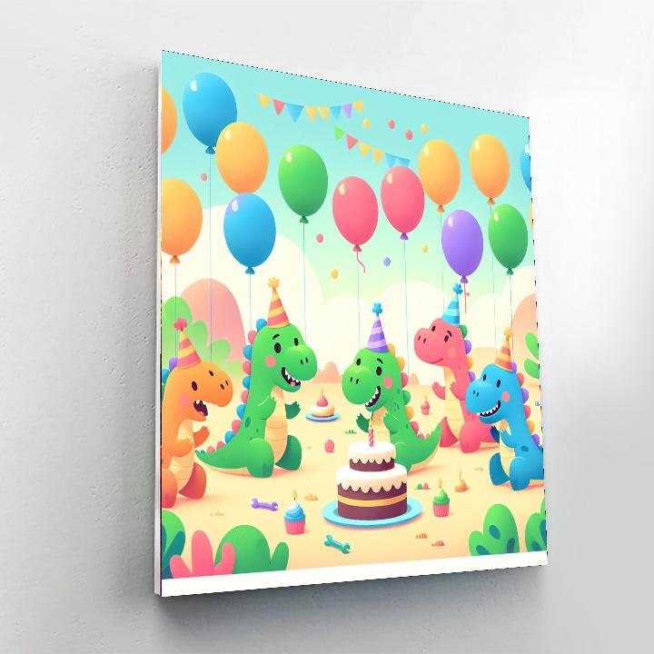 Happy Dino Party Painting Number Kit