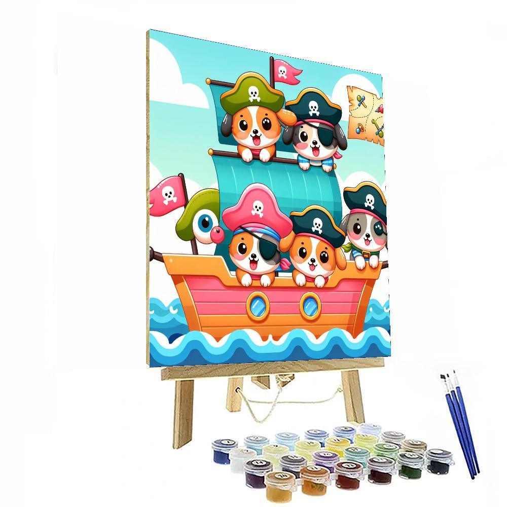 Pawsome Pirate Adventure Number Painting