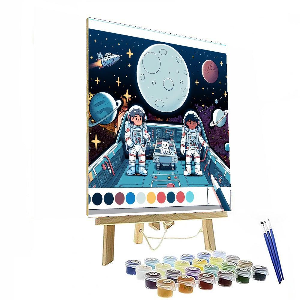 Space Rescue Adventure DIY Paint By Numbers