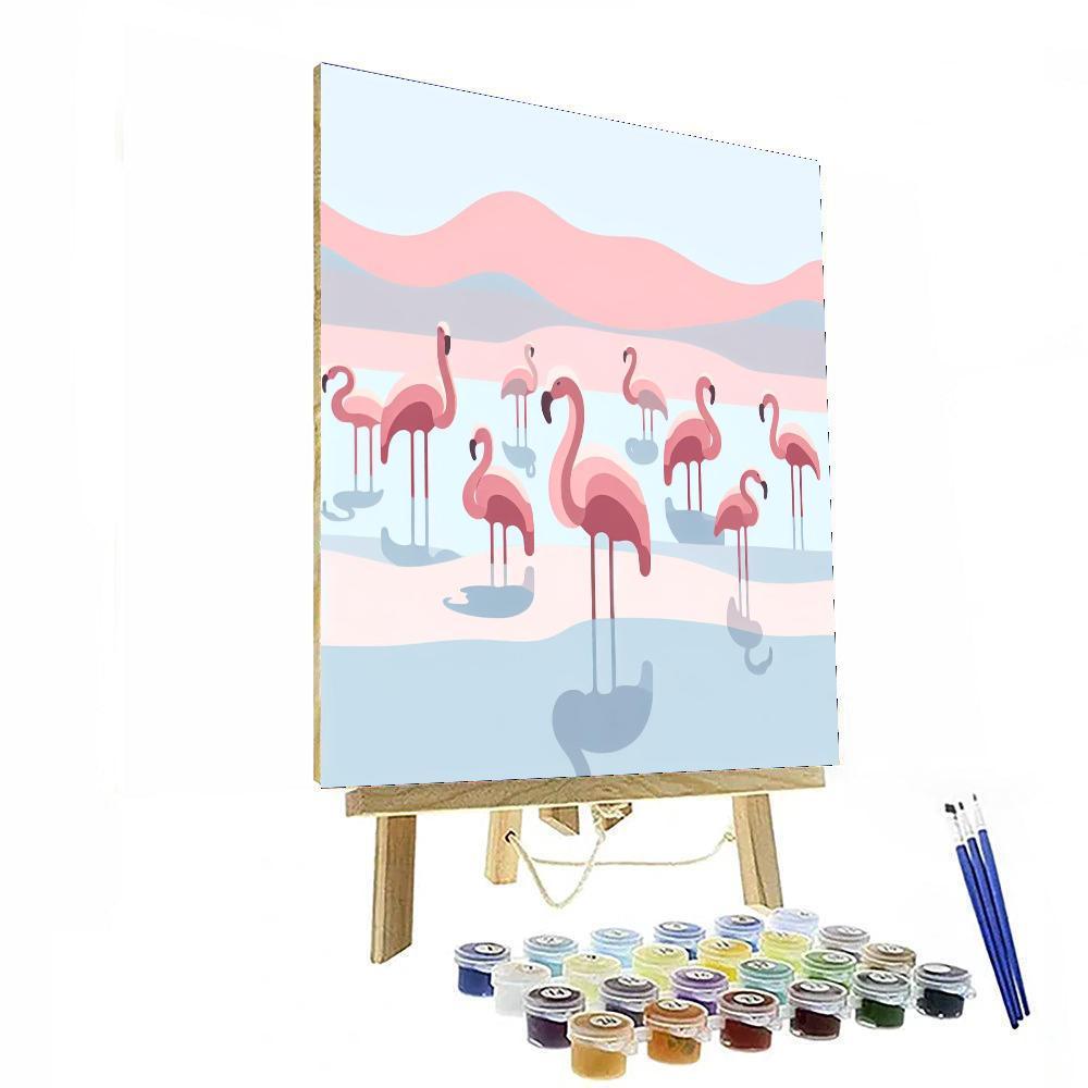 Funky Flamingo Flock Paint By Color