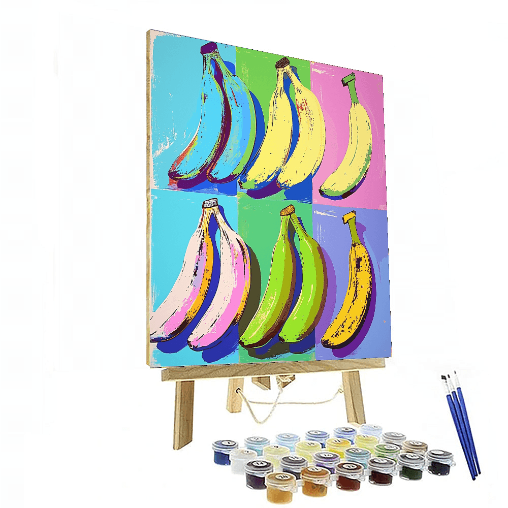 Andy Warhol Inspired Whimsical Warhol Bananas - DIY Painting By Numbers Kit