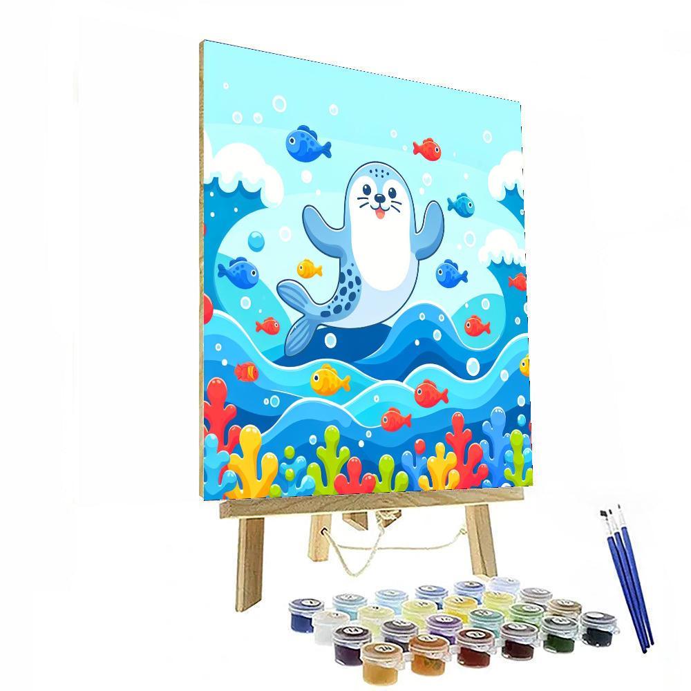Silly Seals Number Painting