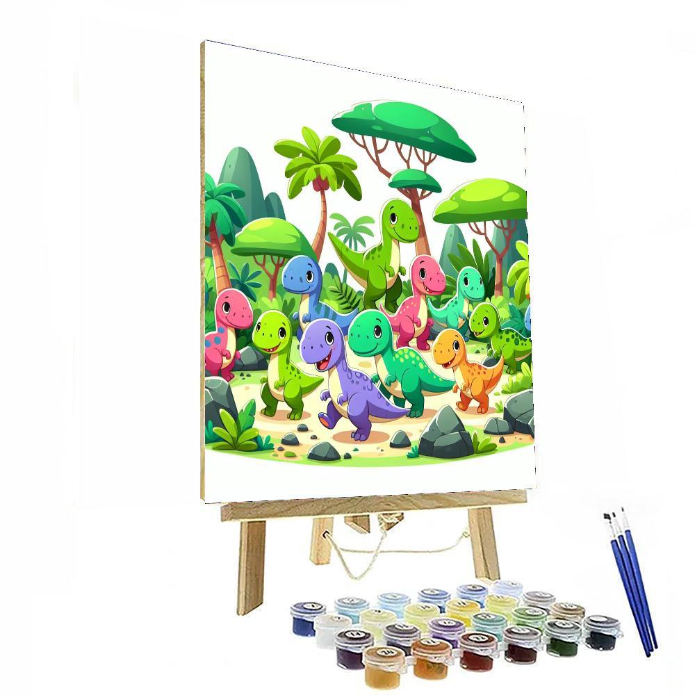 Adventure With Dino Friends Numbered Painting Kits