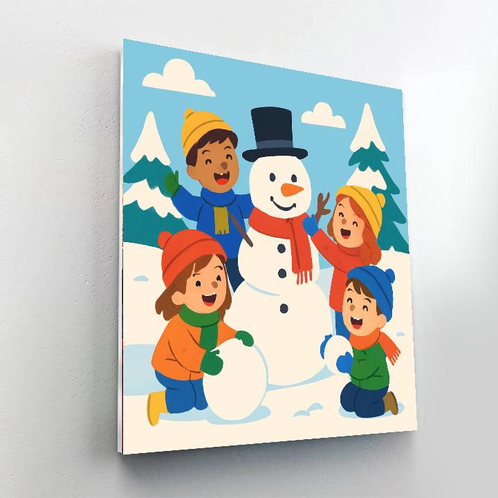 Cheerful Snowy Adventures Paint By Numbers