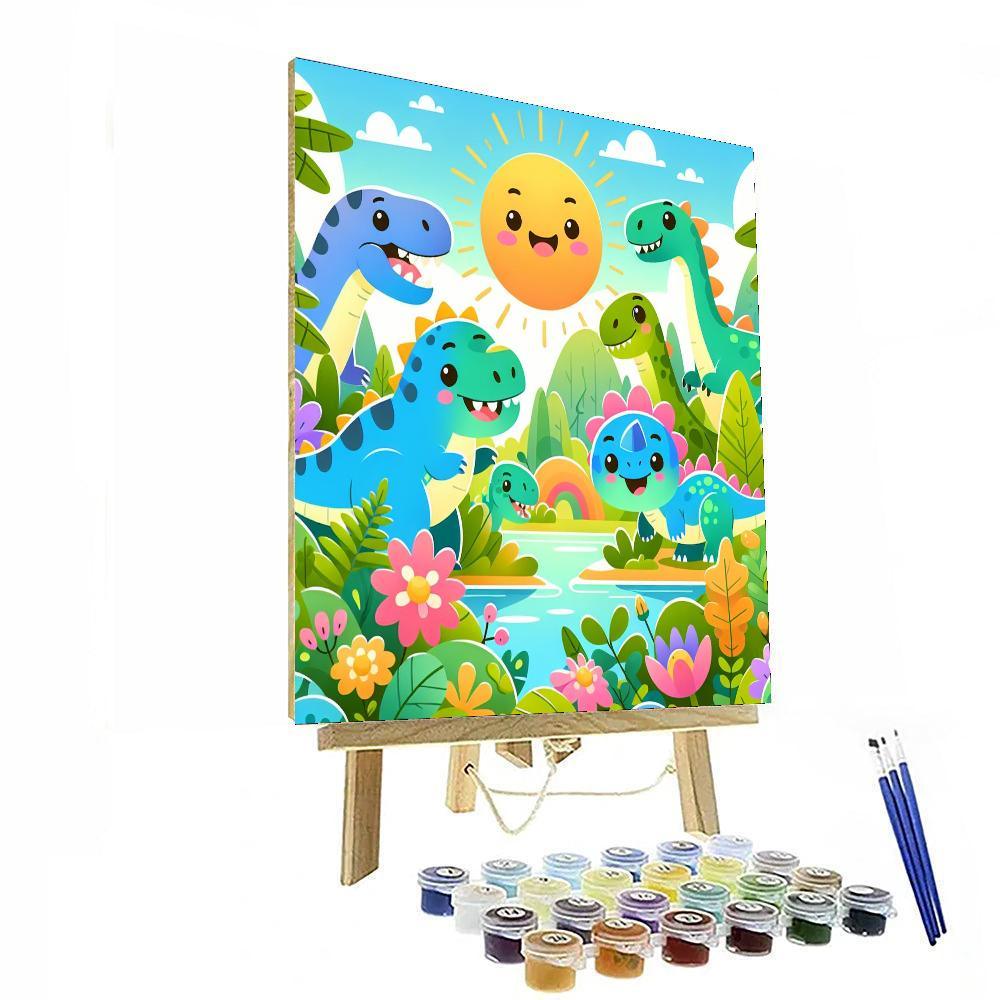 Dino Explorers Club Paint By Numbers Art