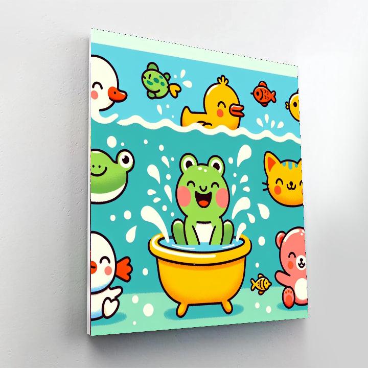 Bubbly Bath Time Pals Number Painting
