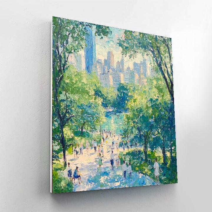Claude Monet Inspired Impressionist Urban Park  DIY Paint By Numbers