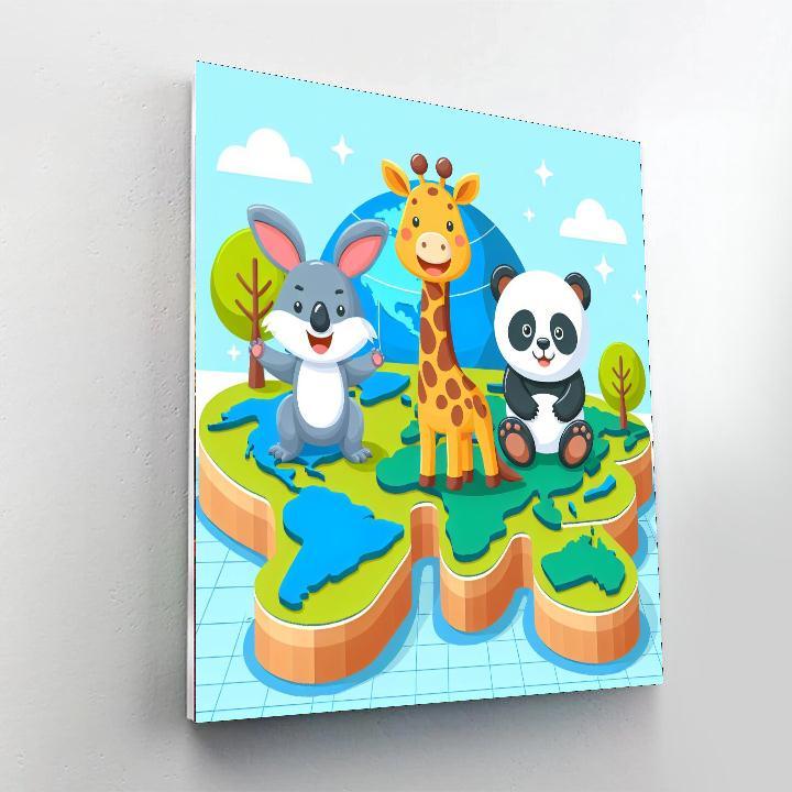 World Safari Paint By Numbers Art