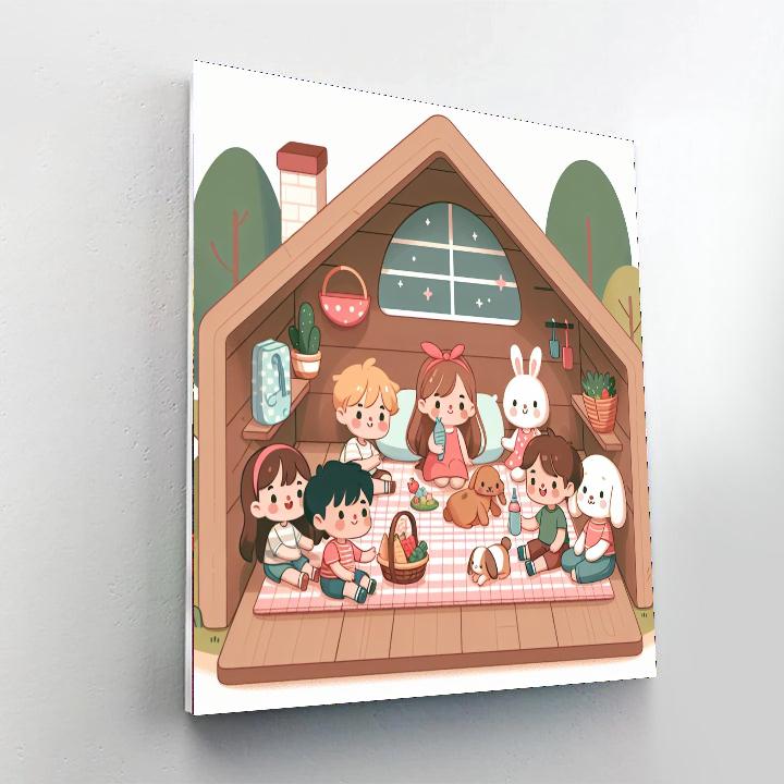 Cuddly Critters Clubhouse Numbered Painting Kits