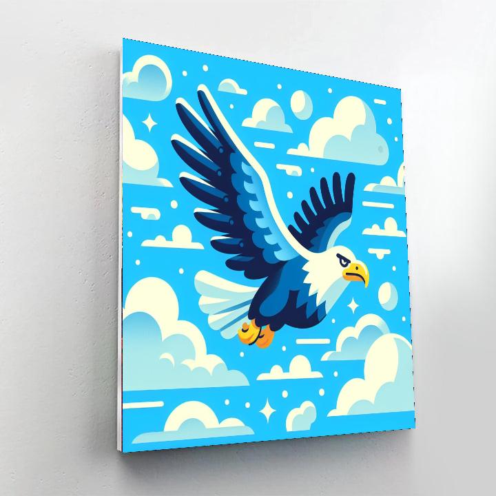 Flying High Eagle Number Painting
