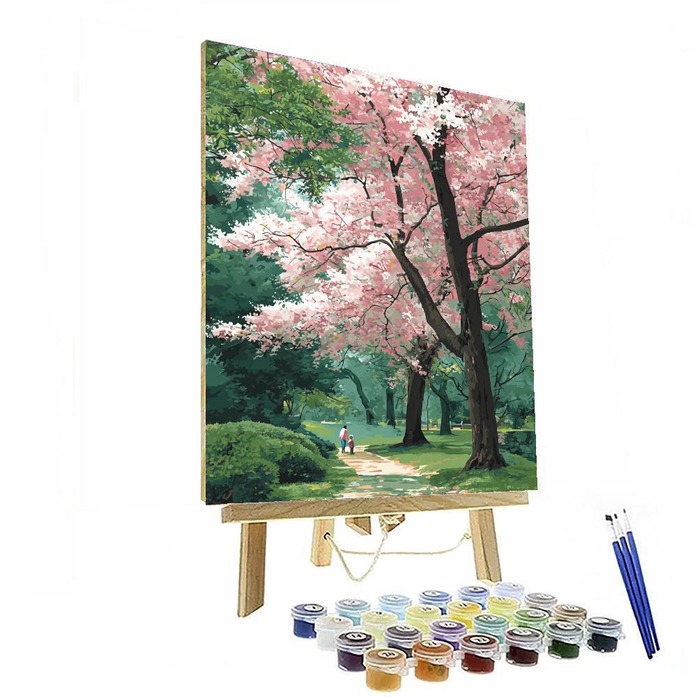 Guidance Under Cherry Blossoms Paint By Number