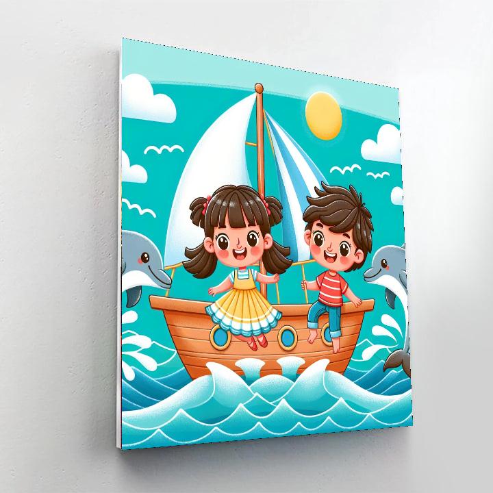 Seaside Adventure Awaits Number Painting