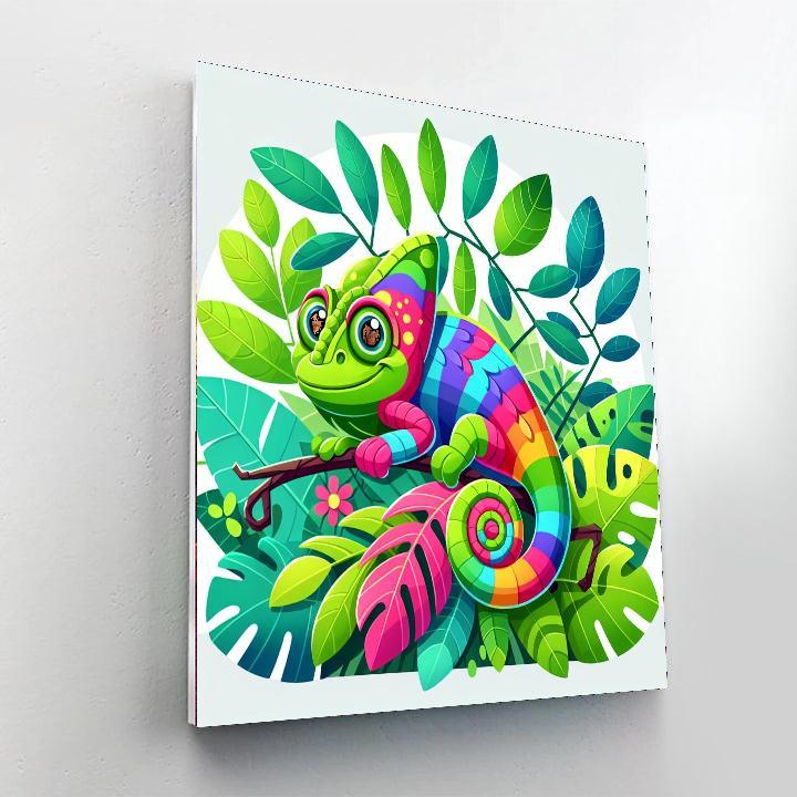 Colorful Chameleon Adventure Paint By Numbers Kits