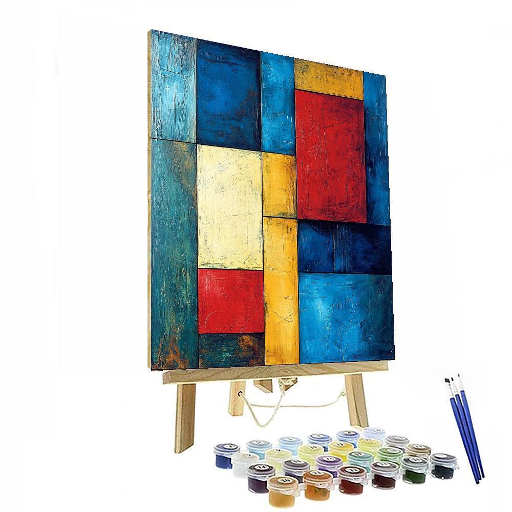 Kazimir Malevich Inspired Geometric Harmony Wall Art  Painting By Numbers Kit