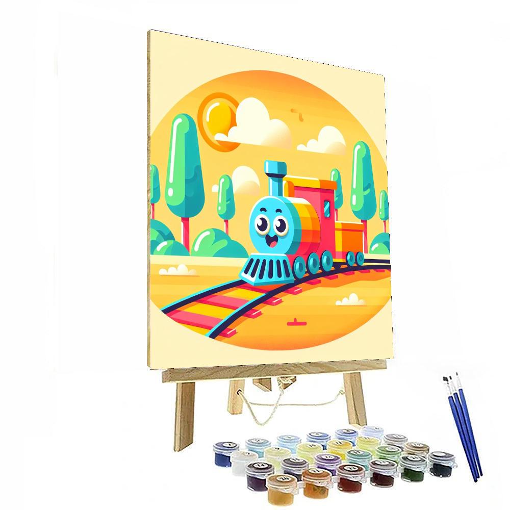 Happy Little Train Painting By Numbers Kit