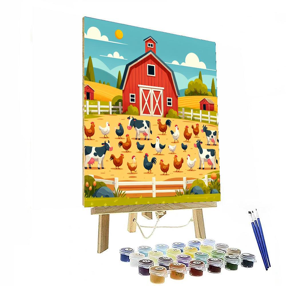Barnyard Bash Painting Number Kit