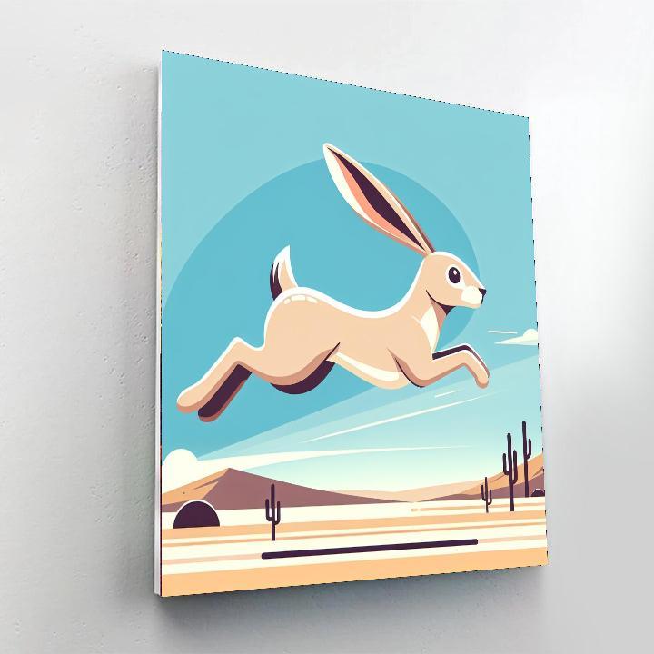 Joyful Jackrabbit Jive Number Painting