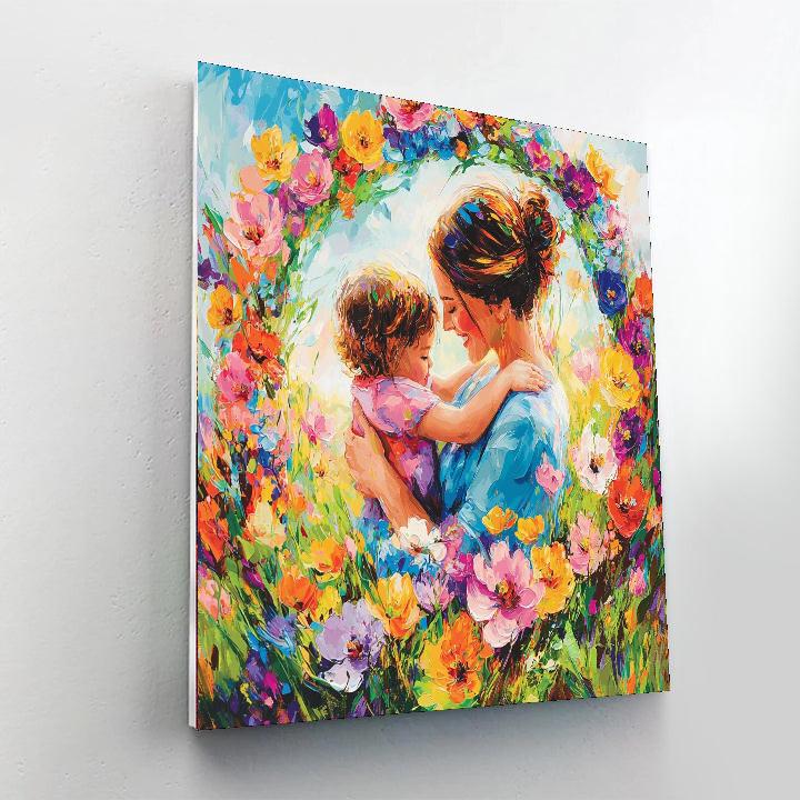 Hugs In Bloom DIY Paint By Numbers