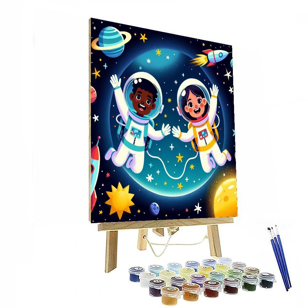 Joyful Space Exploration Paint By Color