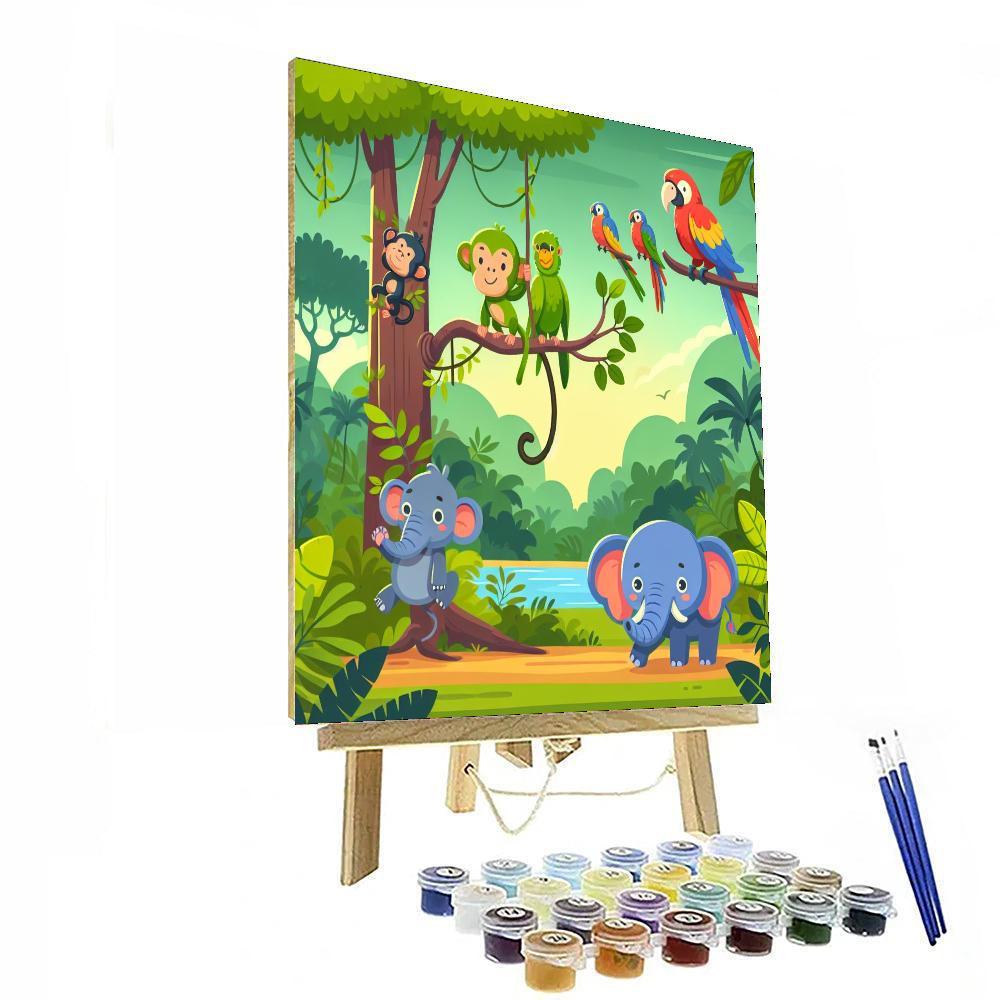 Jungle Friends Extravaganza Paint By Numbers