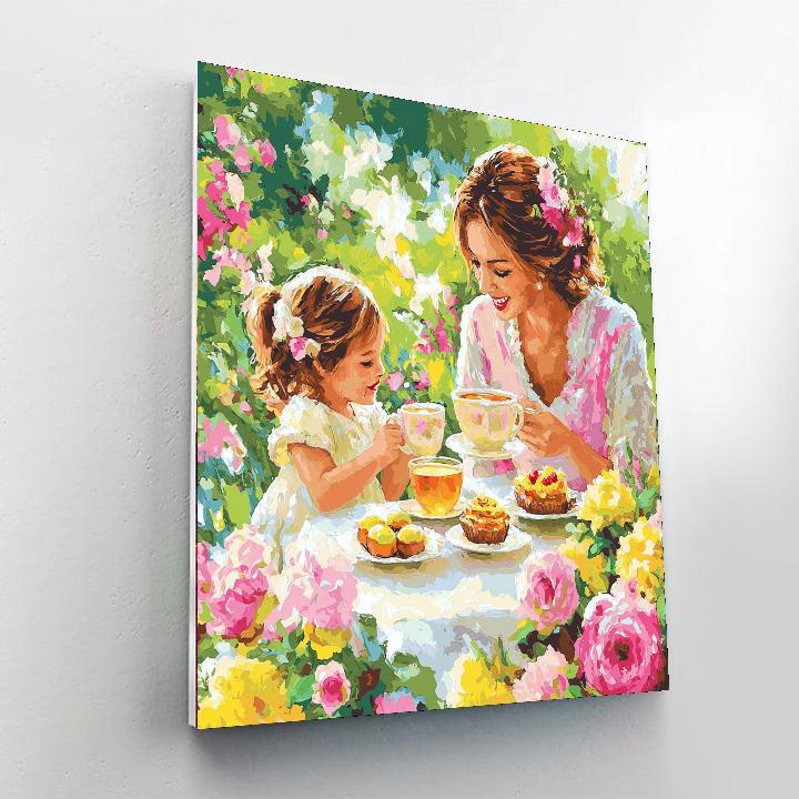 Family Tea Time Painting Number Kit
