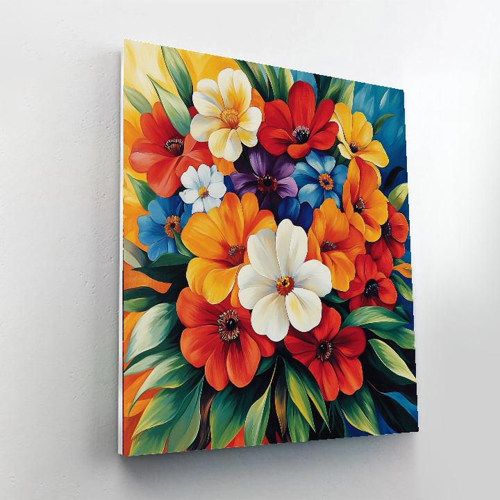 Georgia O'Keeffe Inspired Golden Flower Explosion  Paint By Numbers Kits