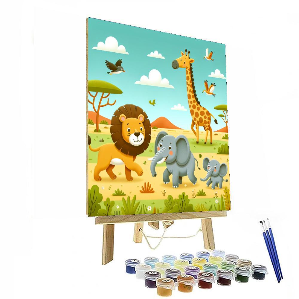 African Safari Expedition Paint By Numbers Art