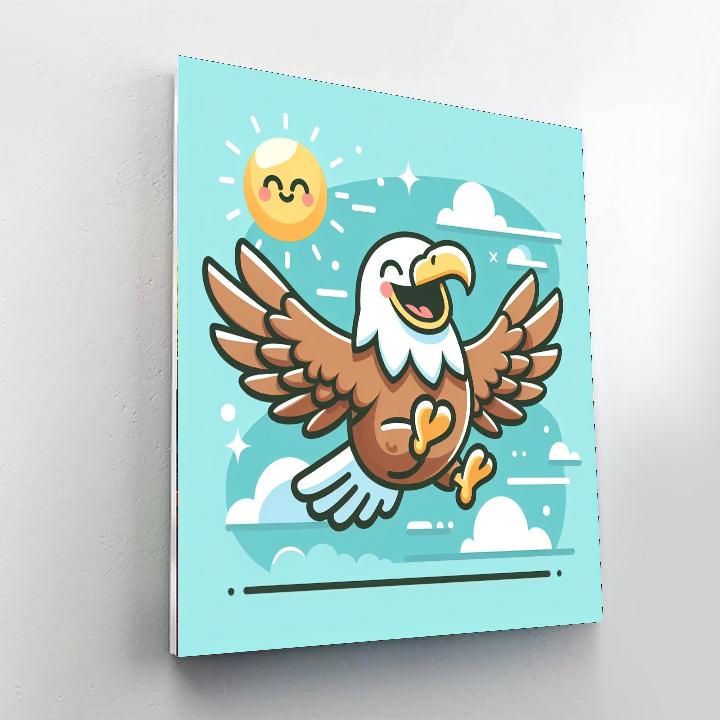 Excited Eagle Numbered Painting Kits