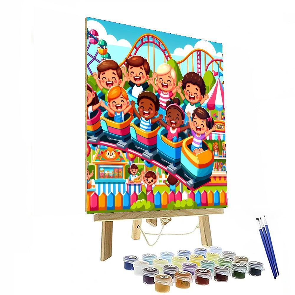 Adventure At The Amusement Park Painting Number Kit