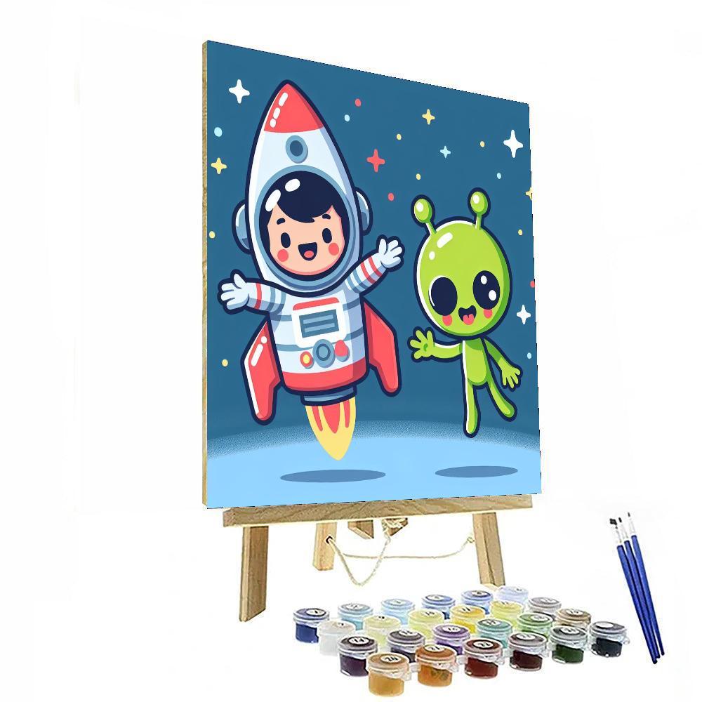 Cosmic Space Patrol DIY Paint By Numbers