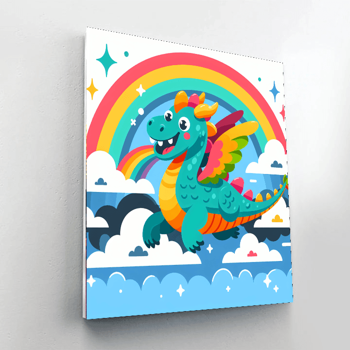 Rainbow Dragon Painting Number Kit