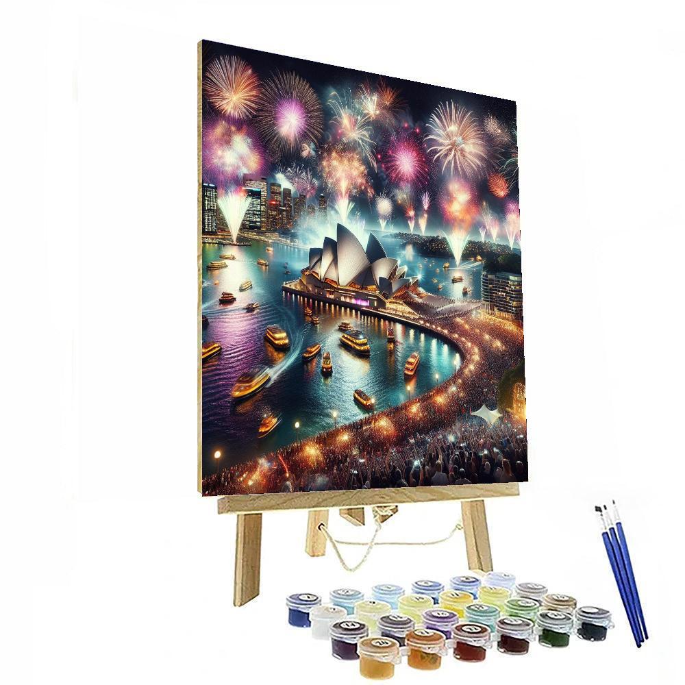 New Year's Eve Fireworks At Sydney Harbour DIY Paint By Numbers